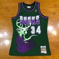 NBA Milwaukee Bucks Ray Allen #34 Mitchell & Ness M&N Adidas nike sw swingman au authentic basketbal