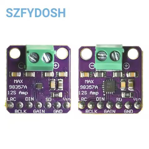 I2S MAX98357 3W Class D Audio Amplifier Board – DAC Decoder Module Compatible with Raspberry Pi & ES