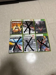 Xbox360 Xbox game  ( End war , split second , Amroured Core : Verdict day , Test Drive , Ace Combat 