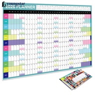YOUNGSTAR 2026 New Yearly Daily Schedule Planner Sheet Calendar Wall 365 Day Plan Annual Hanging Pla