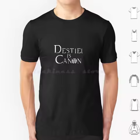 Destiel Is Canon T Shirt 6xl Cotton Cool Tee Destiel Supernatural Is Canon Castiel Dean Car Cool Hel