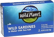 Wild Planet Wild Sardines in Water, Sea Salt, Tinned Fish, Sustainably Wild-Caught, Non-GMO, Kosher,