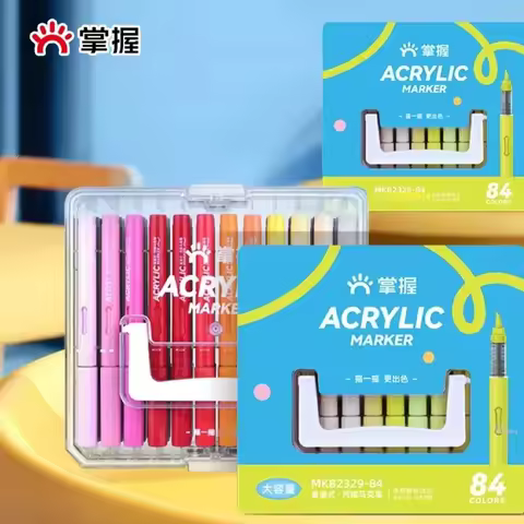 12/84 Colors Direct Liquid Acrylic Marker Soft Brush Paint Pen Handheld casing Manga Graffiti Crafts