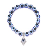 ตุรกี Lucky Evil Eye สร้อยข้อมือสําหรับผู้ชายผู้หญิง Blue Evil Eye ปาล์มผีเสื้อจี้ลูกปัดสร้อยข้อมือก