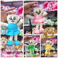 GANTUNGAN Ballerina cappuccino Keychain, anomali doll keychain