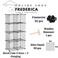 Metal Cube Storage Cabinet, DIY 8,12,16,20 Cubes Closet Cabinet Rack Shelf Organizers Storage Organi