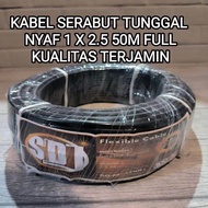 Kabel NYAF 1 X 2.5mm Serabut 50 Meter Kabel Tunggal Serabut MERAH HITAM KUNING HIJAU BIRU