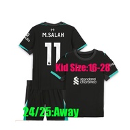 The Reds Mohamed Salah Darwin Nunez 24/25 LiVerPools Away Kid Suit Soccer Jersey Dominik Szoboszlai 