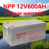 NPP Solar Deep Cycle Battery 12V 600AH AGM สำหรับระบบไฟฟ้าศูนย์ควบคุมเรือยอร์ช Smart Marina 10 ปีประ