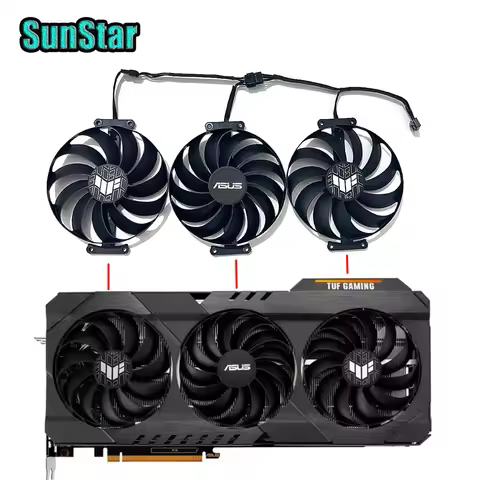 New FDC10U12S9-C CF1010U12D 7PIN 95MM Video card cooling fan, For ASUS TUF RX 6700 XT RX 6800 XT RX