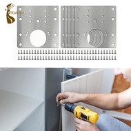 [kokiya] 6x Cabinet Hinge Repair Plate Door Hinge Repair Kit for Locker Door Drawer