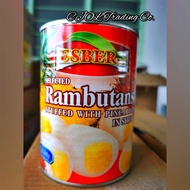 (HALAL) ESBERG Rambutan Stuffed With Pineapple In Syrup 565g 特选金银果（红毛丹黄梨馅）