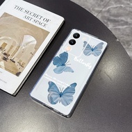For Vivo V29E Vivo Y200 India ridescent Purple Butterflies Romantic Fluttering Pattern Phone Case co