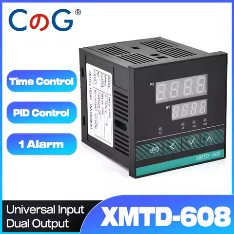 CG XMTD-608 Digital PID Time Control Temperature Controller 0-1300β Universal Input SSR+Relay Dual O