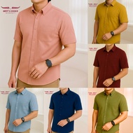 [S-4XL] Kemeja Lelaki Plain Men Shirt Formal Men's Lengen Pendek (No Logo) Cotton kemeja