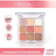 AMY'S DIARY Transparent 9 Color Eyeshadow Palette Waterproof