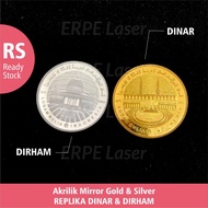 REPLIKA Antam Precious Metal DIRHAM DINAR Replica | Mirror Gold Silver Acrylic Dowry Decoration