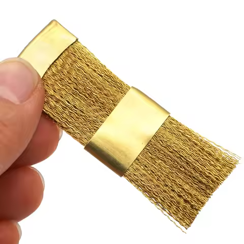 1pc Dental Copper Wire Brush for Cleaning Burs Drill Brass Flat Brushes Dental Bit Clean Care Tools