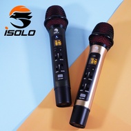 iSOLO Car Karaoke Single Wireless FM Handheld Microphone Rechargeable Built-In Battery Compatible Al