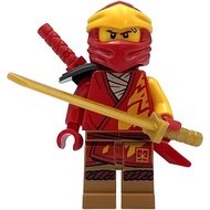 Lego NJO0721 Ninjago 2022 Core 71787 71765 - Kai Minifigure with Shoulder Pad, RED Katana & GOLD Kat