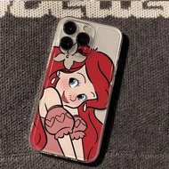 Transparent Crystal Case Mermaid Motif Clear Case For Vivo Y100 5G Y75 5G V21 5G V21E V23 5G B032