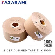 1 Box Gummed Tape 2 X 100M Gummed Paper Craft Tape Tige Grosir/Eceran