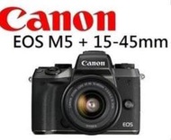 熱賣(二手）熱賣CANON EOS M5 + 15-45mm 公司貨未拆 取代M10 M3詢價