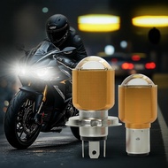 Dual-Color LED Hi/Lo Headlight H4 BA20D Projector Lens with Metal Housing Lampu Kepala LED Dwi-Warna