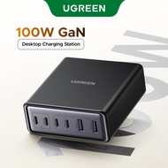 UGREEN 100W GaN 6 in 1 Desktop Charging Station USB-C*4+USB-A*2 Fast Charging For Phone/Laptop/Table