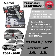 NGK Premium RX Spark Plug - Mazda MPV Mazda8 LW 2nd Gen 2.0L FSDE 2.3L L3VE MZR DOHC 16V ( Year 2000