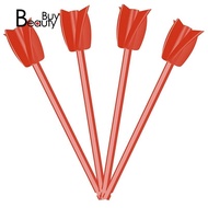 4Pcs Epoxy Mixing Stick Paint Stirring Rod Putty Cement Paint Mixer Attachment with Drill Chuck for Oil Paint(Red)