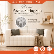 SKL Furniture Marshmallow 3 Seater Sofa With Pocket Spring Sofa /Modern Sofa