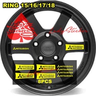 STICKER VOLK RACING RAYS STIKER MOBIL MITSUBISHI PAJERO XPANDER VELK RACING CE28 SL MOBIL MIRAGE LAN