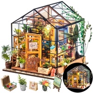Rolife DIY Miniature House Kit Greenhouse, Tiny House Kit for Adults to Build, Mini House Making Kit