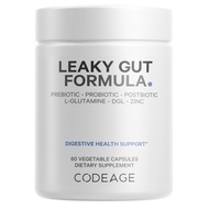 Codeage Leaky Gut Supplement, L-Glutamine, N-Acetylglucosamine, Probiotic, Butyric Acid, Polyphenols