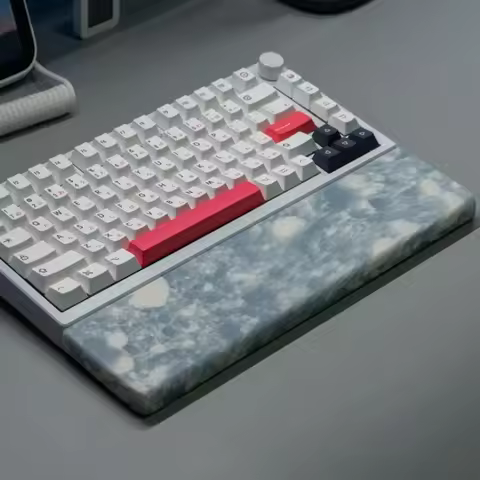 ECHOME Marble Palm Stress Mechanical Keyboard Quartz Wrist Rest Custom Resin Office Wrist Guard Gami