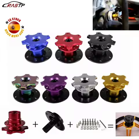 RASTP- Aluminum Steering Wheel Quick Release Hub Boss Kit For 6 Hole Steering Wheel Hub RS-QR001