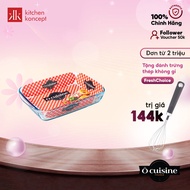 Ocuisine rectangular heat-resistant glass baking tray made in France - 39x24x6cm