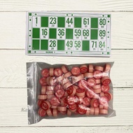 [Kesoto1] Bingo Board Game Bingo Set Interactive Game Portable Sturdy 48 Bingo Number