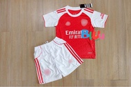 ชุดบอลเด็ก (เสื้อ+กางเกง) อาเซนอล 3 สี ฤดูกาล 2025-26 (3A) เกรดแฟนบอล โลโก้ปัก สามารถทำเบอร์ชื่อได้ 