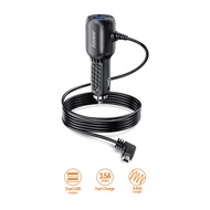 D-Power CC-02 Car Charger With Front Camera Charging Cable Mini USB 3.5 Meters Long 2A Fast Safe