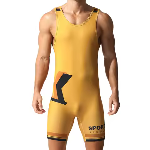 TAUWELL Wrestling Suit Men's Freestyle Wrestling Jumpsuit Weightlifting Outfits Martial Arts Uniform