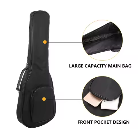 1pc Thickened Ukulele Bag Durable Sponge Padded Protection For 23 26 30 Inch Ukulele Portable Guitar