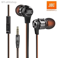 【earphone】 JBL T180A Stereo Earphone Running Sports Earbuds Handsfree Call with Mic Pure Deep Bass Game Music Headset for iPhone Android gift