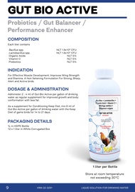 BIOSTAR GUT BIO ACTIVE ORAL SOLUTION ( GUT BALANCER / PROBIOTIC ) FORMULATED FOR GAME FOWLS