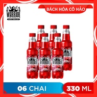 LỐC 6 CHAI NƯỚC TĂNG LỰC VỊ DÂU STRAWBERRY ENERGY DRINK WARRIOR 330ML