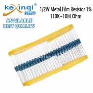 (100pcs) 1/2W Metal Film Resistor 110K~10M 1% 220K 470K 330K 1M 1.5M 2.2M 150K 680K 510K Ohm Resista
