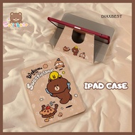LINE FRIENDS Casing Ipad Acrylic Ipad Case ipad Air7 Ipad 10th 11th Generation Ipad Mini6 Smart Tabl