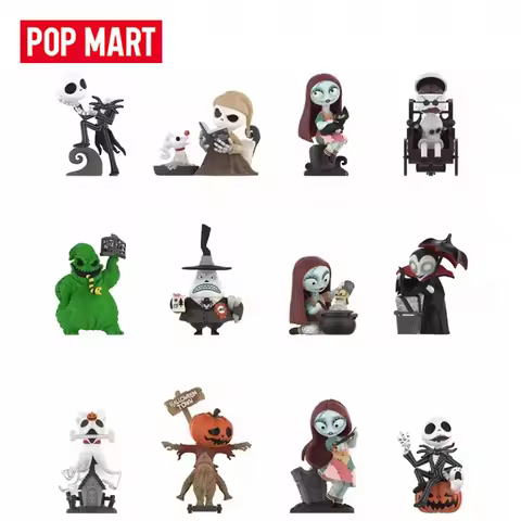 New POP MART Tim Burton's The Nightmare Before Christmas Series Blind Box Toys Anime Jack Sally Zero