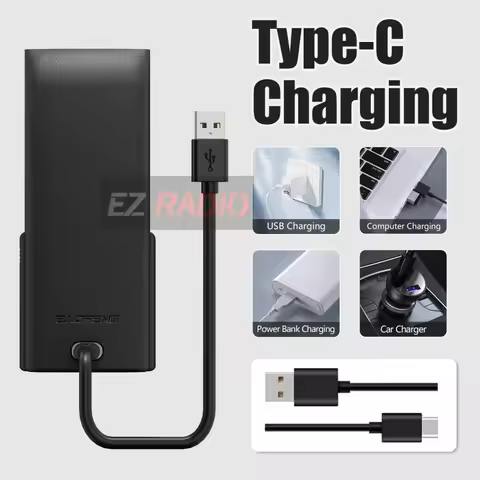 Baofeng DM-32 Extended Battery 7.4V UV-32 Walkie Talkie Li-ion Long Batteries 2500mAh BC-32UV BC-32U